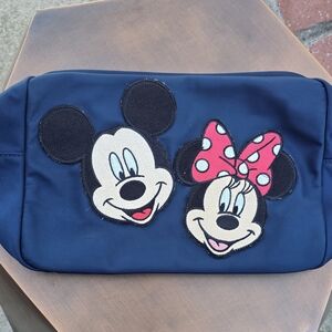 Stoney Clover Lane X Fable Mickey And Minnie Large Pouch Sapphire